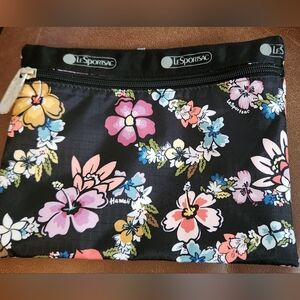 LeSportsac Exclusive Hawaii Olina Pouch Bag, black floral
